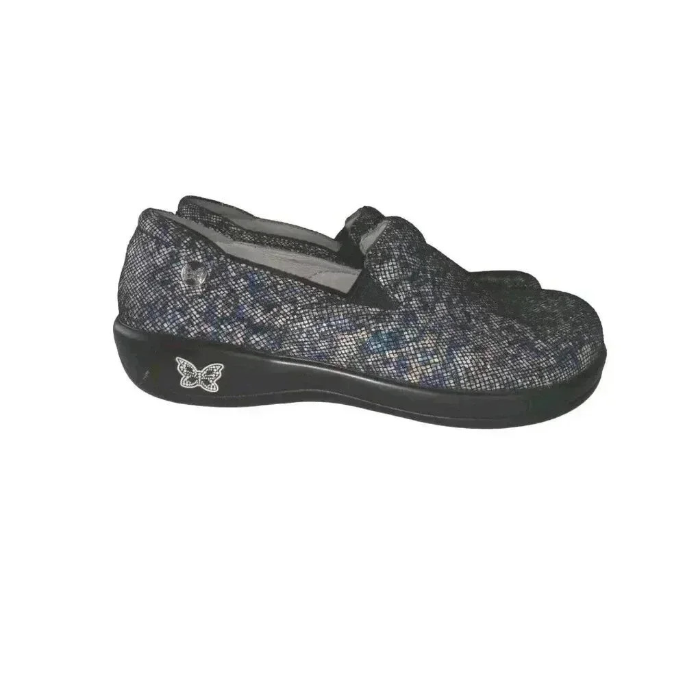 Alegria Womens Keli Leather Comfort Shoes KEL- 7717 Slip On Clogs sz 37
